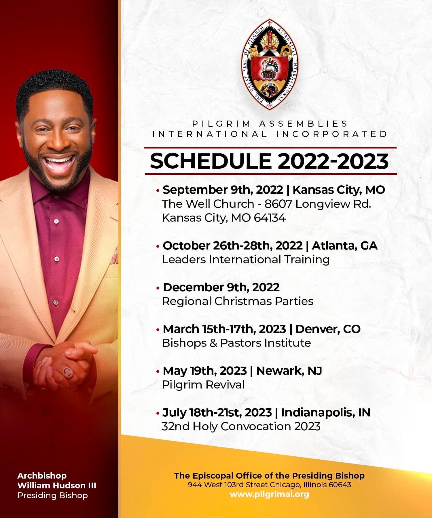 PAI 2022-2023 Schedule Flyer